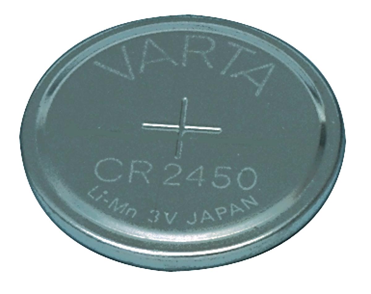 E44-Pile bouton lithium 3.0v 560ma (24.5 x 5.0mm) cr2450 varta 6450.101.401  à 3,90 €