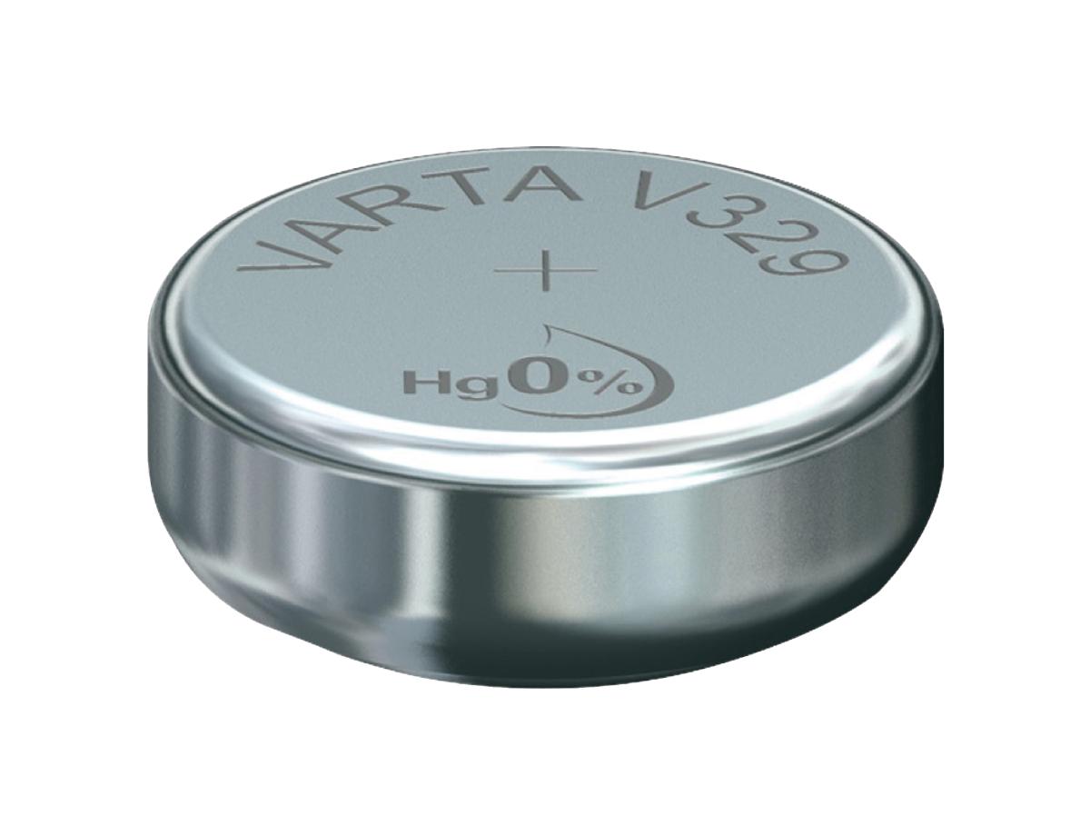 Pile bouton oxyde d'argent 1.55v 36ma (7.9x 3.1mm) v329 /sr731 sw/ varta 329.801.111