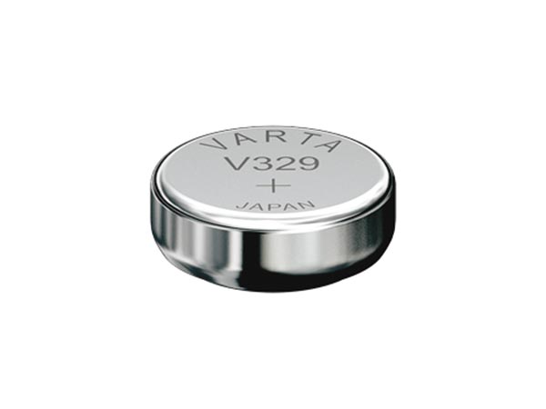 Pile bouton oxyde d'argent 1.55v 36ma (7.9x 3.1mm) v329 /sr731 sw/ varta 329.801.111