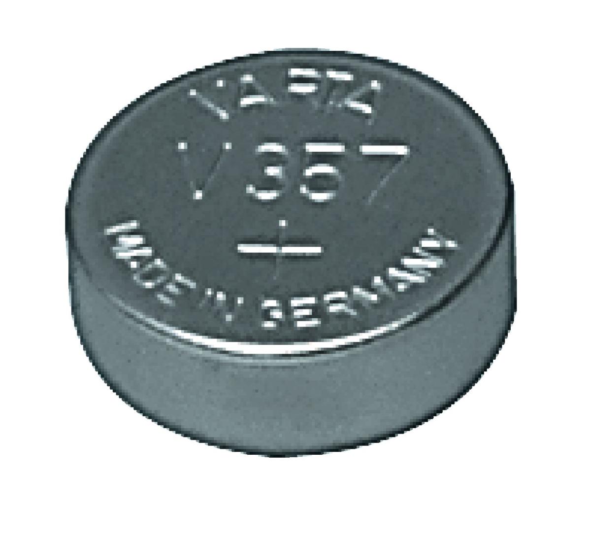 Pile bouton oxyde d'argent 1.55v 155ma (11.6x 5.4mm) sr1154sw/lr44/varta 357.801.111