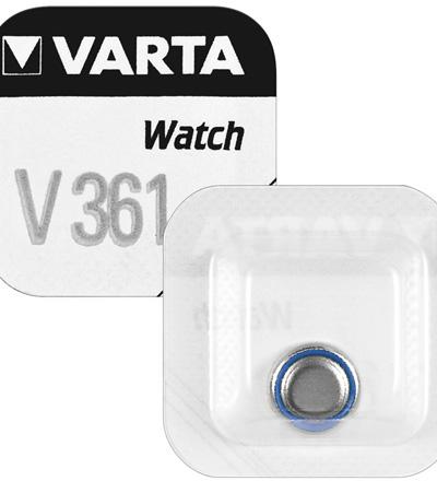 Pile bouton oxyde d'argent 1.55v 18ma (7.9x 2.1mm) sr721sw/sr58sw/varta 361.801.111