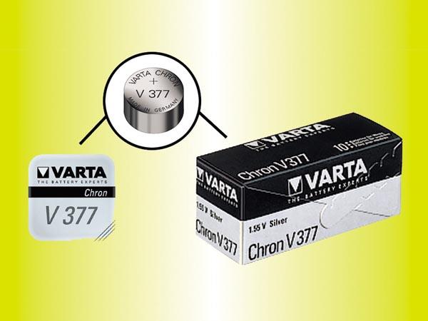 Pile bouton pour montre Varta V377