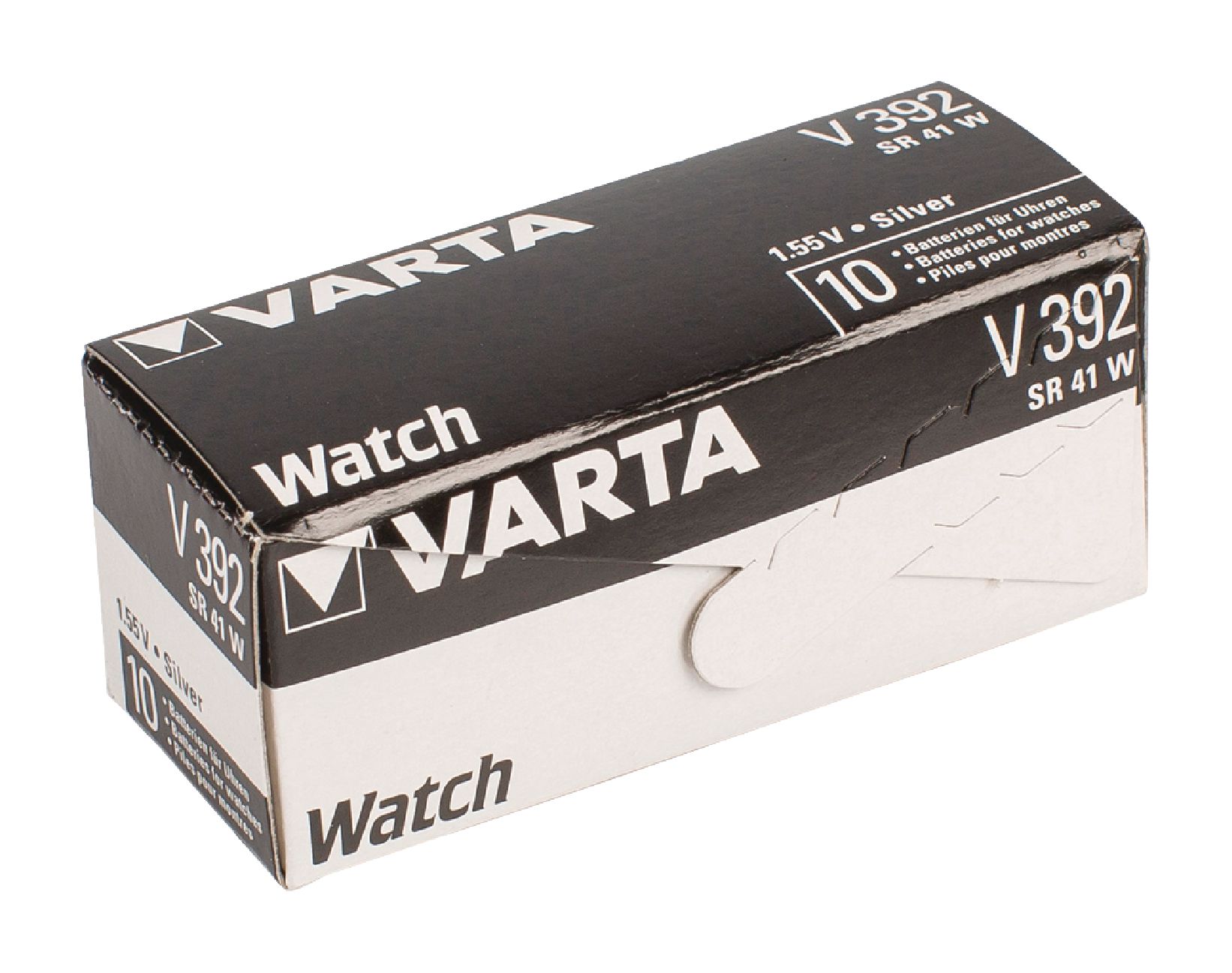 Pile bouton oxyde d'argent 1.55v 38ma (7.9 x 3.6mm) sr41sw/ varta 392.801.111