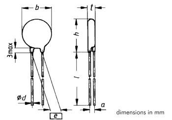 Vdr 150vca/200vcc pas=10mm