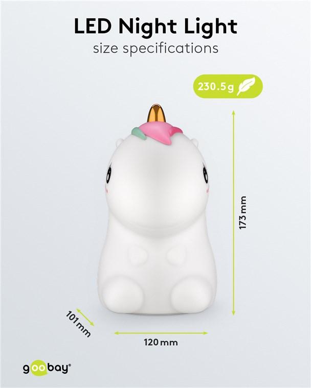 Veilleuse led licorne rechargeable rgb