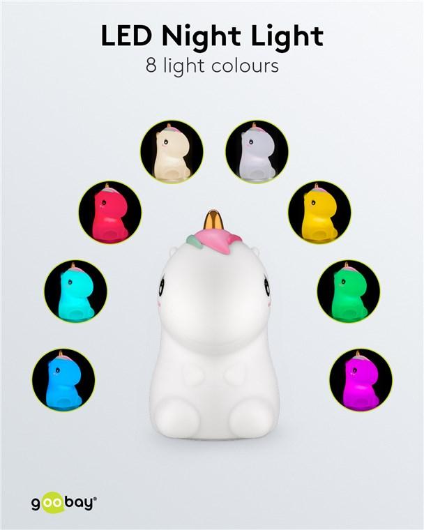Veilleuse led licorne rechargeable rgb