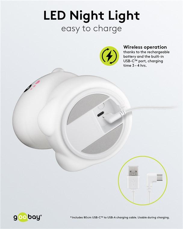Veilleuse led licorne rechargeable rgb