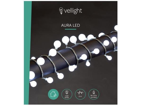 Guirlande 6m - 90 boules led - blanc - câble transparent - modulateur - 24 v - ip44
