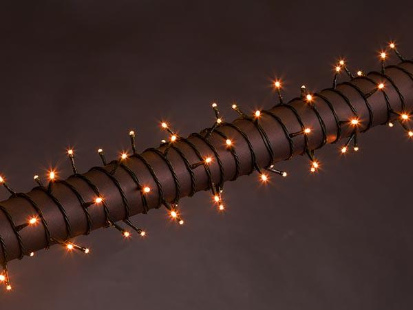 Guirlande 40m - 600 led - arizona blanc - câble vert - 24 v - ip44