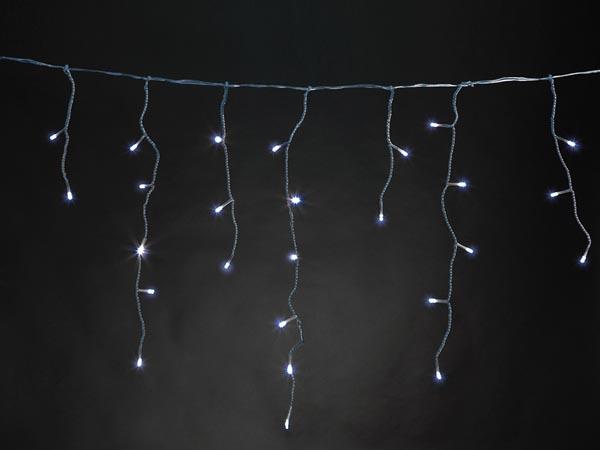 Guirlande 4 x 0.6m - 144 led - blanc froid - câble transparent - modulateur - 24 v - ip44