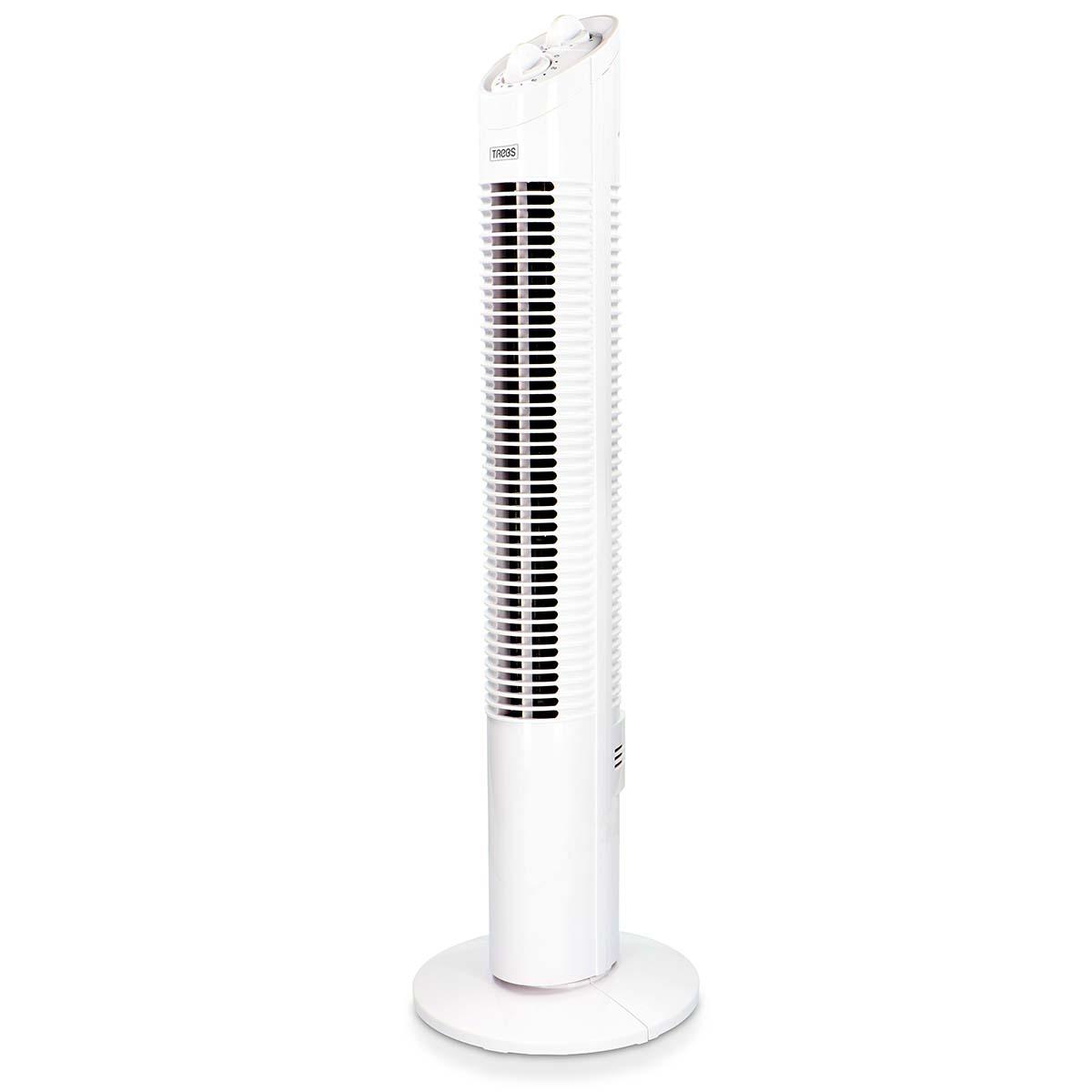 Ventilateur colonne | hauteur : 735 mm | 3 vitesses | oscillation | 30 w | blanc
