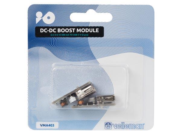 Module boost dc-dc / (2.5 v-5 v) 600 ma vers usb 5 v (2 pcs)
