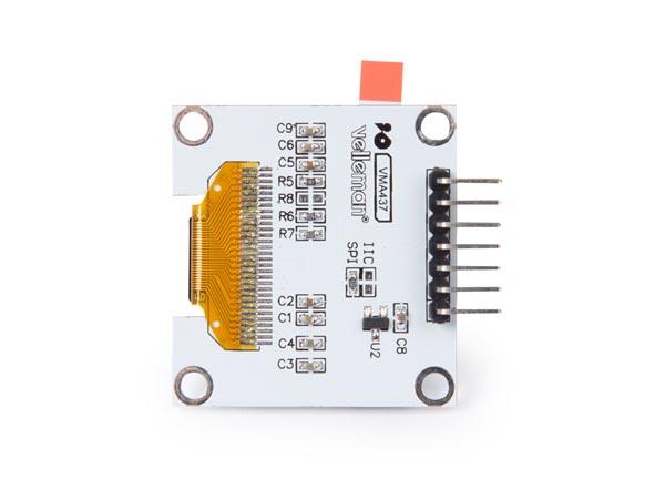 écran oled 1.3" pour arduino® (driver sh1106, spi)