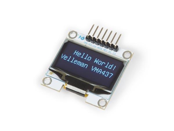 écran oled 1.3" pour arduino® (driver sh1106, spi)