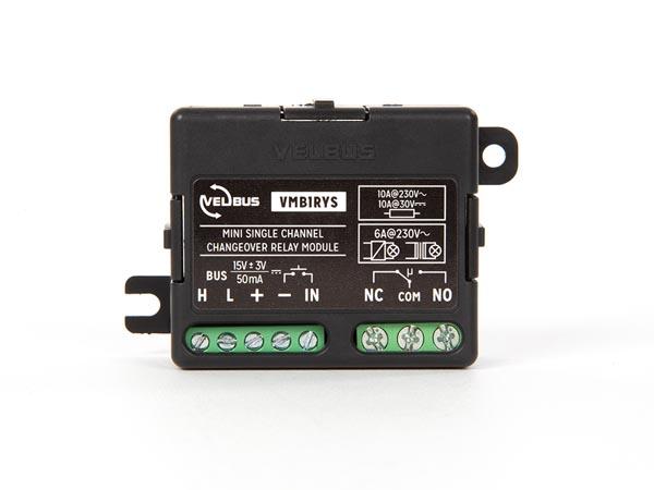 Module relais miniature à 1 canal avec contact inverseur (pour fonctionnement velbus et autonome)