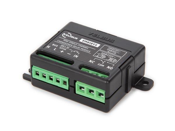 Module relais miniature à 1 canal avec contact inverseur (pour fonctionnement velbus et autonome)