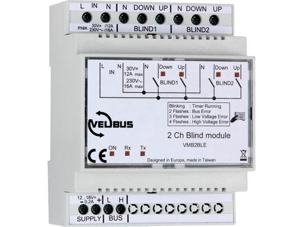 Module de controle pour volets roulants a 2 canaux