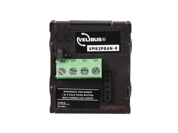 Interface pour boutons-poussoirs niko® simples ou doubles avec led de notification d'état oranges