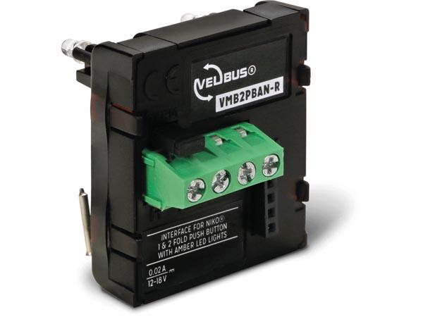 Interface pour boutons-poussoirs niko® simples ou doubles avec led de notification d'état bleues