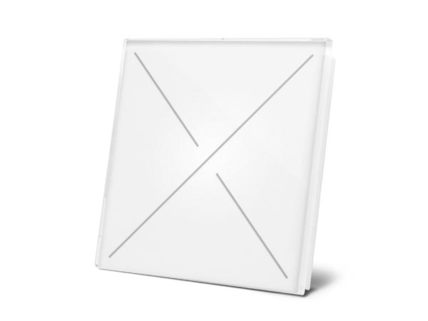 Module de commande edge lit avec 4 touches tactiles, pur blanc mat