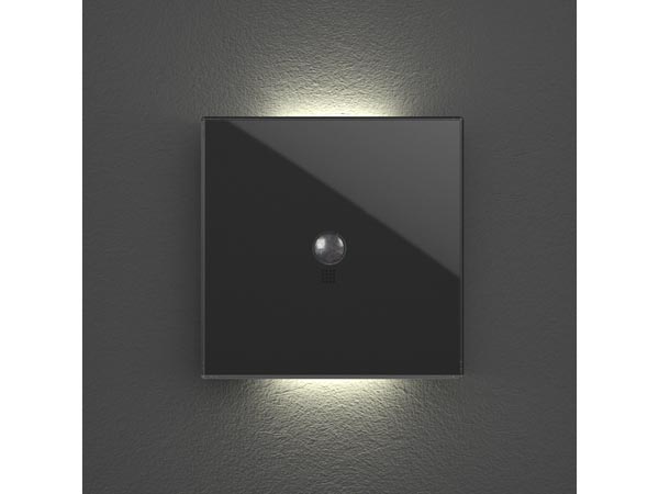 Module de commande edge lit avec détecteur de mouvement et de crépuscule, noir brillant