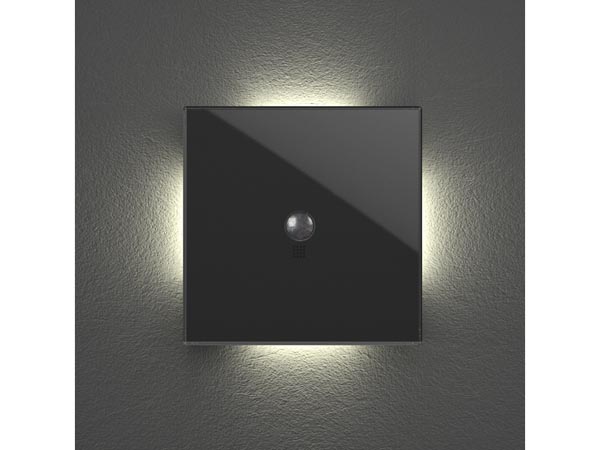 Module de commande edge lit avec détecteur de mouvement et de crépuscule, noir brillant