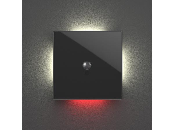 Module de commande edge lit avec détecteur de mouvement et de crépuscule, noir brillant