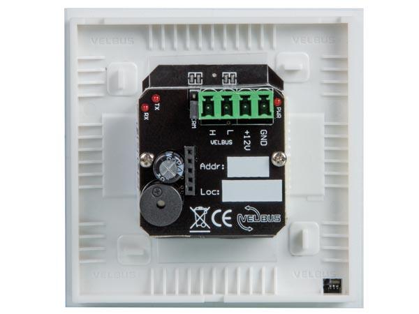 Module de commande en finition verre avec touches tactiles quadruples, blanc