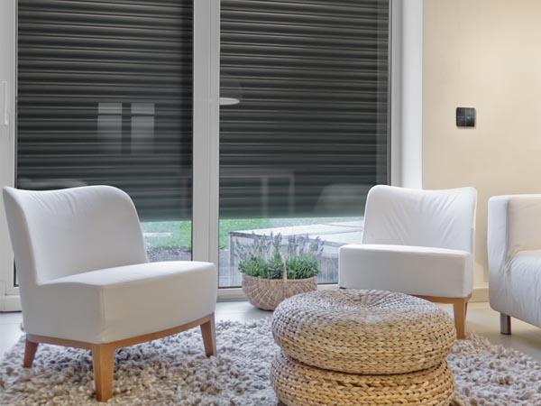 Module de commande en finition verre à écran oled et avec contrôleur de température, noir