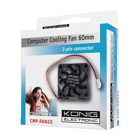 Ventilateur cc 12v 60mm, sortie 3 fils pour contrôle de vitessse, spécial carte mère/pc