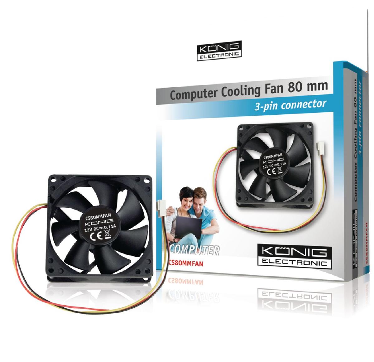 Ventilateur cc 12v 80mm, sortie 3 fils pour contrôle de vitessse, spécial carte mère/pc
