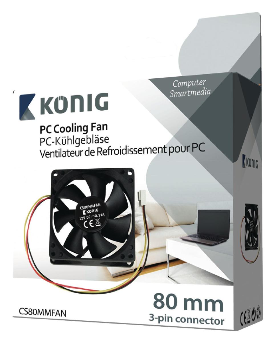 Ventilateur cc 12v 80mm, sortie 3 fils pour contrôle de vitessse, spécial carte mère/pc