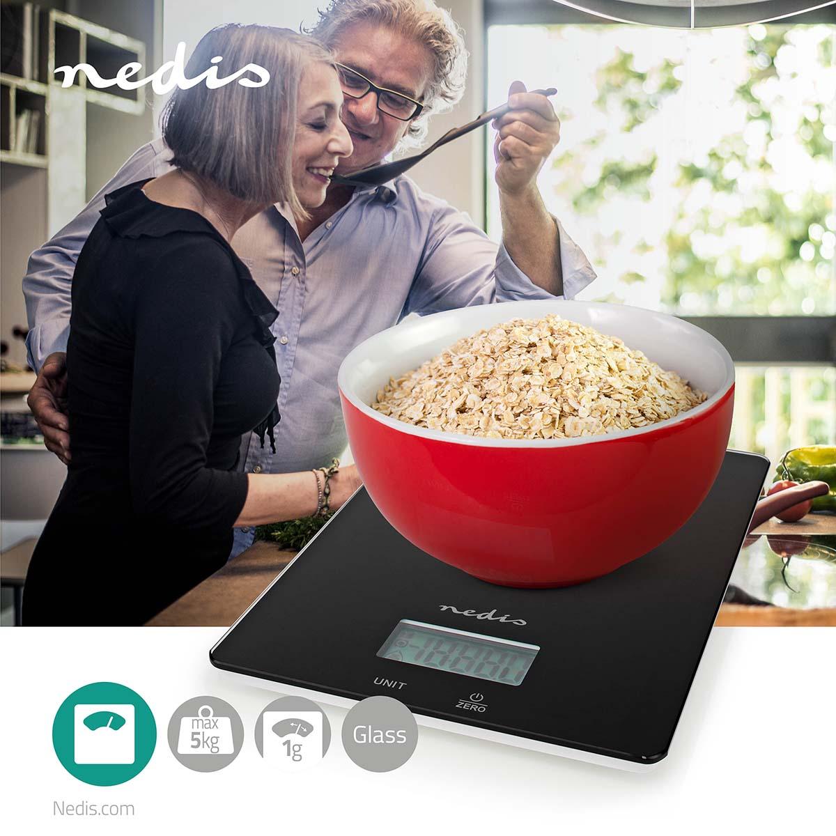 Balance de cuisine numerique 5kg-Rouge