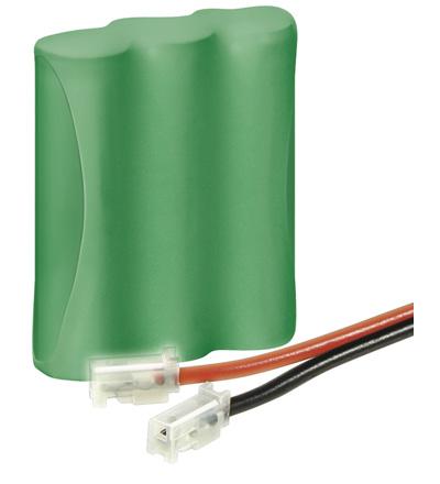 Accu nimh 3.6v 1100ma 3xr06 (14.5x51x42mm ) avec connecteurs universels