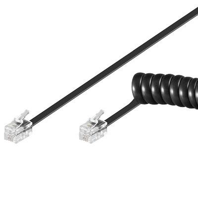 Tel modu spiral 2m rj10 schwarz/black