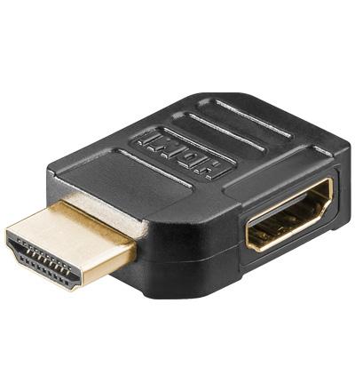 Adaptateur audio-video hdmi-a male / hdmi-a femelle coude 90°