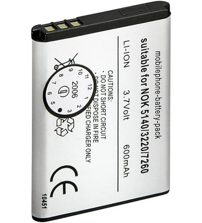 Mp for nok 5140/3220(bl-5b) 650mah lion