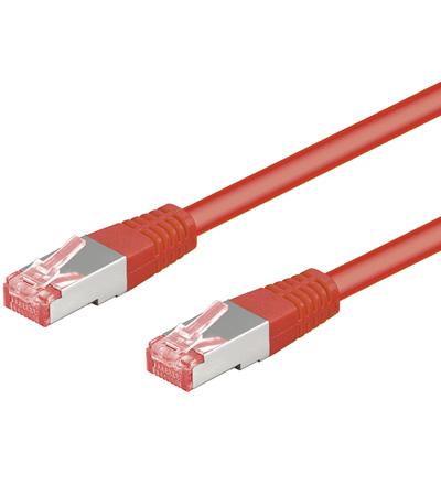 Cat 6-050 sstp pimf red 0.50m