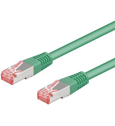 Cat 6-050 sstp pimf green 0.50m