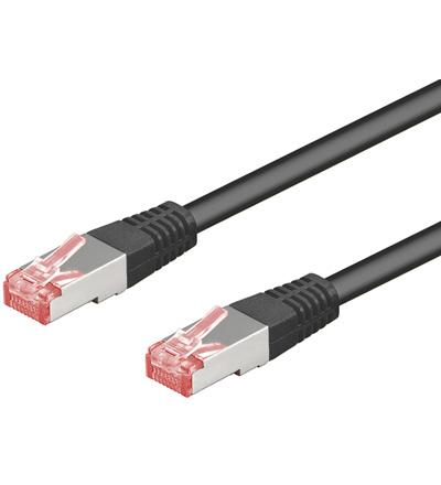 Cat 6-050 sstp pimf black 0.50m