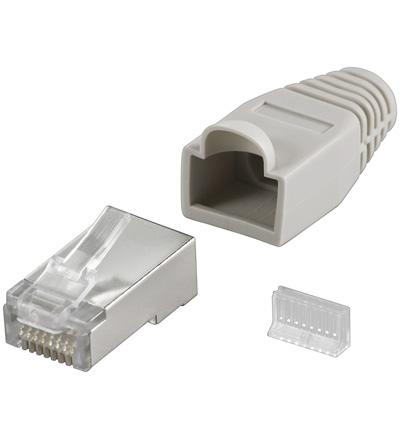 Cat 5 rj45/8p8c plug grey