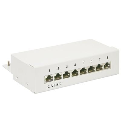 Panneau de brassage cat 5e blindé 8 ports