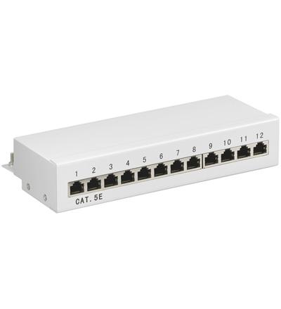 Panneau de brassage cat 5e 12 ports