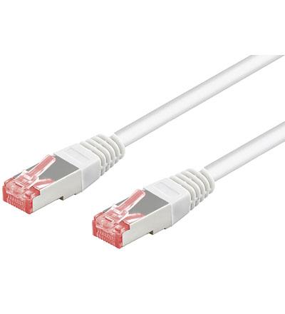 Cat 6-050 sstp pimf white 0.50m