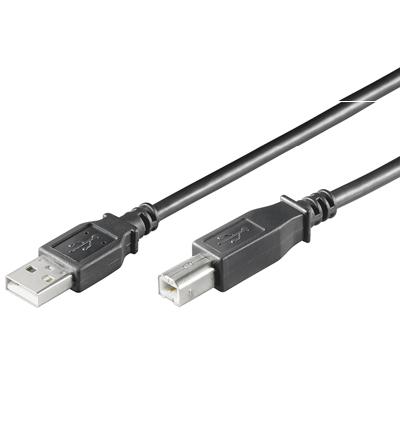 Cordon informatique usb a male 2.0 hi-speed / usb b male 2.0 hi-speed l= 1.80m noir