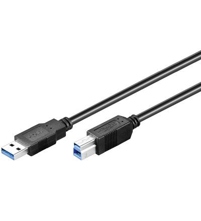 Cordon informatique usb à mâle 3.0 / usb b mâle 3.0 l=1.80m