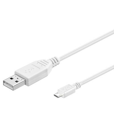 Usb micro-b 180 white 1.8m