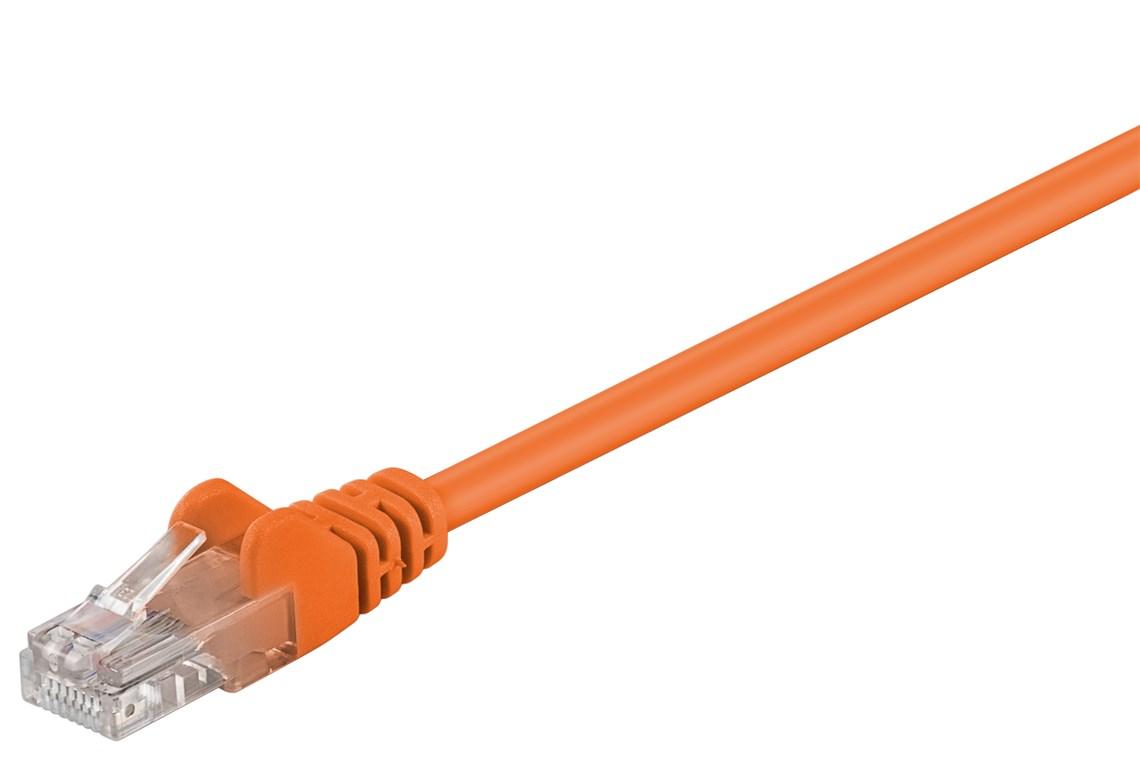 Cordon ethernet cat 5e rj45 mâle-mâle / u/utp / l=3m / orange