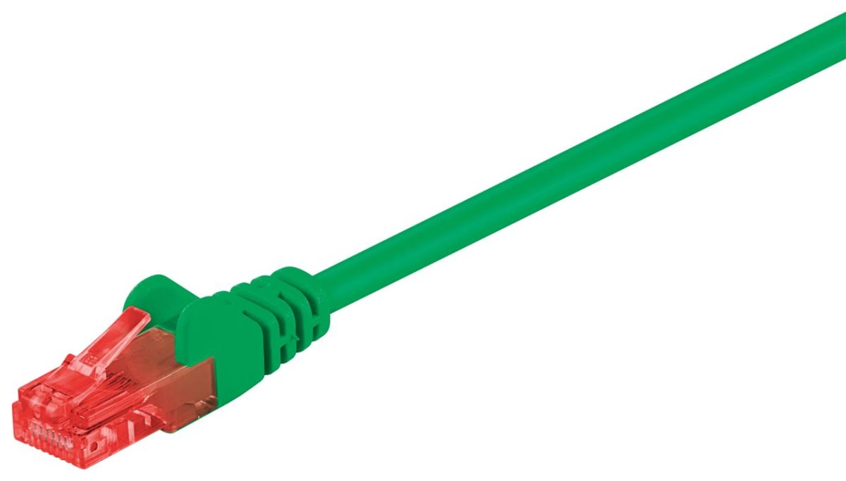 Cordon ethernet cat 6 rj45 mâle-mâle / u/utp / l=0.25m / vert