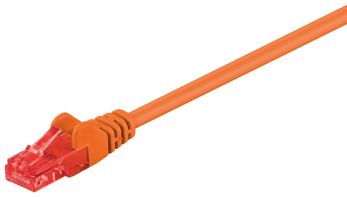 Cordon ethernet cat 6 rj45 mâle-mâle / u/utp / l=0.25m / orange